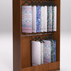 Стеллаж из ДСП для одежды,тканей и штор №4Б-1200, Орех