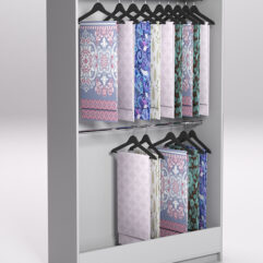 Стеллаж из ДСП для одежды,тканей и штор №4Б-1200, Серый