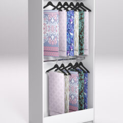 Стеллаж из ДСП для одежды,тканей и штор №4Б-900, Белый