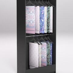 Стеллаж из ДСП для одежды,тканей и штор №4Б-900, Черный