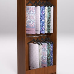 Стеллаж из ДСП для одежды,тканей и штор №4Б-900, Орех