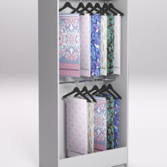 Стеллаж из ДСП для одежды,тканей и штор №4Б-900, Серый