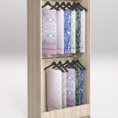 Стеллаж из ДСП для одежды,тканей и штор №4Б-900, Дуб Сонома