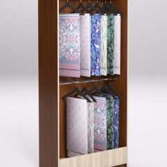 Стеллаж из ДСП для одежды,тканей и штор №4Б-900, Орех и Дуб Сонома