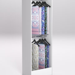 Стеллаж из ДСП для одежды,тканей и штор №4Б-600, Белый