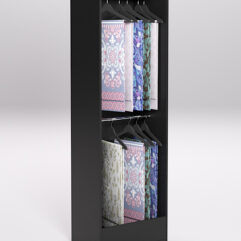 Стеллаж из ДСП для одежды,тканей и штор №4Б-600, Черный