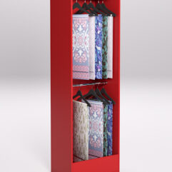 Стеллаж из ДСП для одежды,тканей и штор №4Б-600, Красный