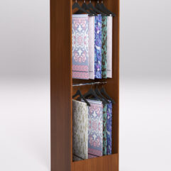 Стеллаж из ДСП для одежды,тканей и штор №4Б-600, Орех