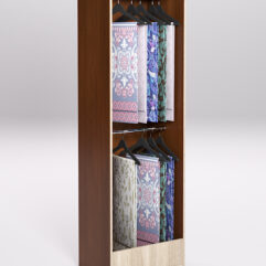 Стеллаж из ДСП для одежды,тканей и штор №4Б-600, Орех и Дуб Сонома