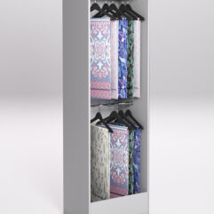 Стеллаж из ДСП для одежды,тканей и штор №4Б-600, Серый