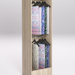 Стеллаж из ДСП для одежды,тканей и штор №4Б-600, Дуб Сонома