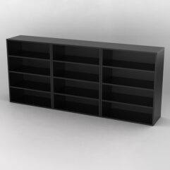 Комплект стеллажей из ДСП для обуви №1 (ДСП 25мм), Черный