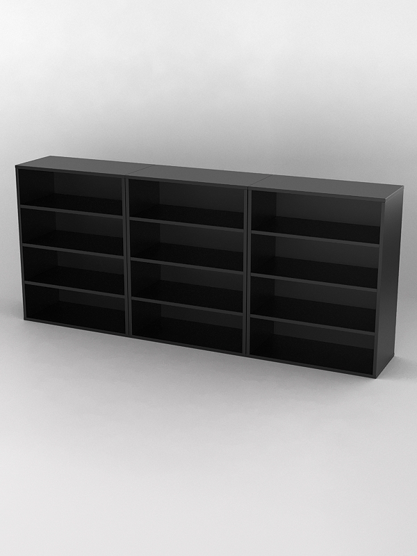 Комплект стеллажей из ДСП для обуви №1 (ДСП 25мм), Черный