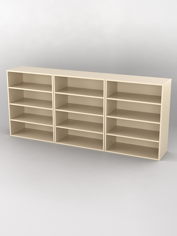 Комплект стеллажей из ДСП для обуви №1 (ДСП 25мм), Крем Вайс