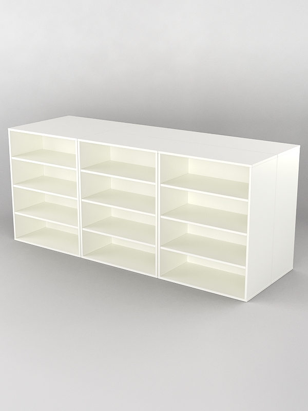 Комплект стеллажей из ДСП для обуви №2 (ДСП 25мм), Белый