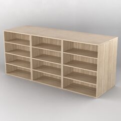 Комплект стеллажей из ДСП для обуви №2 (ДСП 25мм), Дуб Сонома