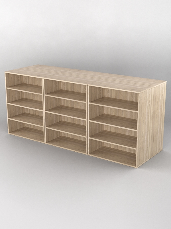 Комплект стеллажей из ДСП для обуви №2 (ДСП 25мм), Дуб Сонома