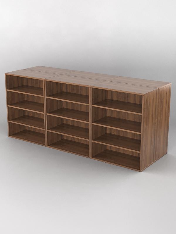 Комплект стеллажей из ДСП для обуви №2 (ДСП 25мм), Орех