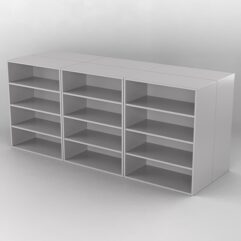 Комплект стеллажей из ДСП для обуви №2 (ДСП 25мм), Серый