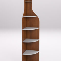 Стеллаж для бутылок №1, Орех и серый