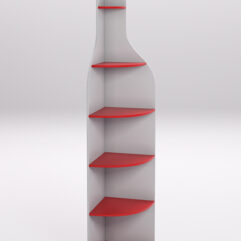 Стеллаж для бутылок №1, Серый и красный