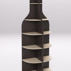 Стеллаж для бутылок №2, Дуб Венге и Дуб Сонома