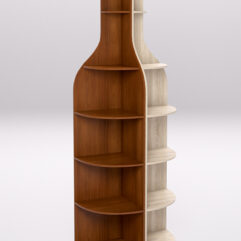 Стеллаж для бутылок №2, Орех и Дуб Сонома