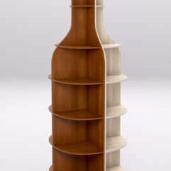 Стеллаж для бутылок №3, Орех и Дуб Сонома