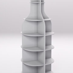 Стеллаж для бутылок №3, Серый