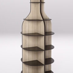 Стеллаж для бутылок №3, Дуб Сонома + Дуб Венге