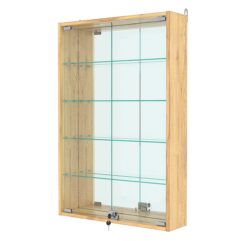 Витрина настенная №2-2А с зеркалом, Дуб Золотистый