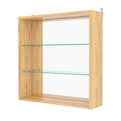 Витрина настенная №1-2Г с зеркалом, Дуб Золотистый