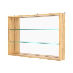 Витрина настенная №3-2Г с зеркалом, Дуб Золотистый