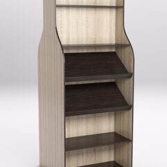 Стеллаж для бутылок №5, Дуб Сонома + Дуб Венге