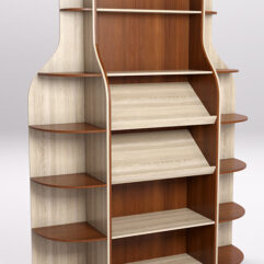 Стеллаж для бутылок №6, Дуб Сонома и Орех