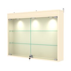 Витрина настенная №3-3А с подсветкой, Крем Вайс