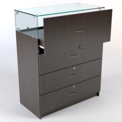 Прилавок Истра ювелирный №1 (450мм), Дуб Венге