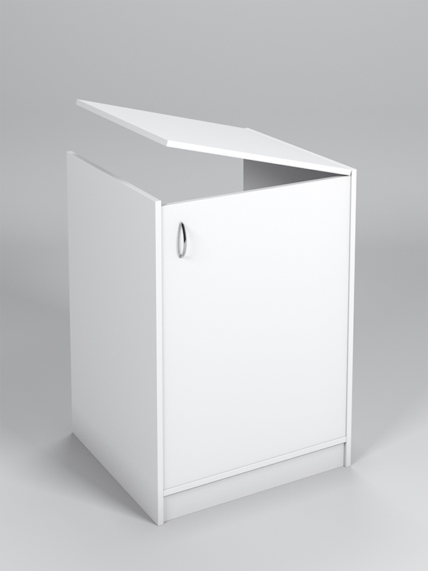 Прилавок ЭКОНОМ вход-выход (600мм), Белый