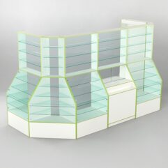 Павильон АПТЕКА №2, Белый + Кромка Лайм