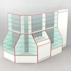 Павильон АПТЕКА №8, Белый + Кромка Красная