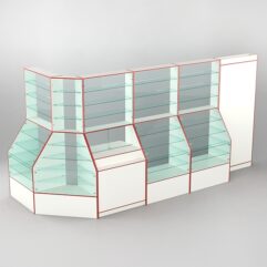 Павильон АПТЕКА №9, Белый + Кромка Красная