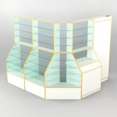 Павильон АПТЕКА №10, Белый + Кромка желтая