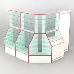 Павильон АПТЕКА №10, Белый + Кромка Красная