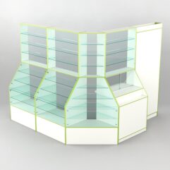 Павильон АПТЕКА №10, Белый + Кромка Лайм