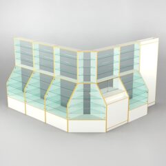 Павильон АПТЕКА №11, Белый + Кромка желтая