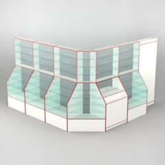 Павильон АПТЕКА №11, Белый + Кромка Красная