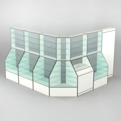 Павильон АПТЕКА №11, Белый + Кромка черная