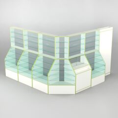 Павильон АПТЕКА №11, Белый + Кромка Лайм