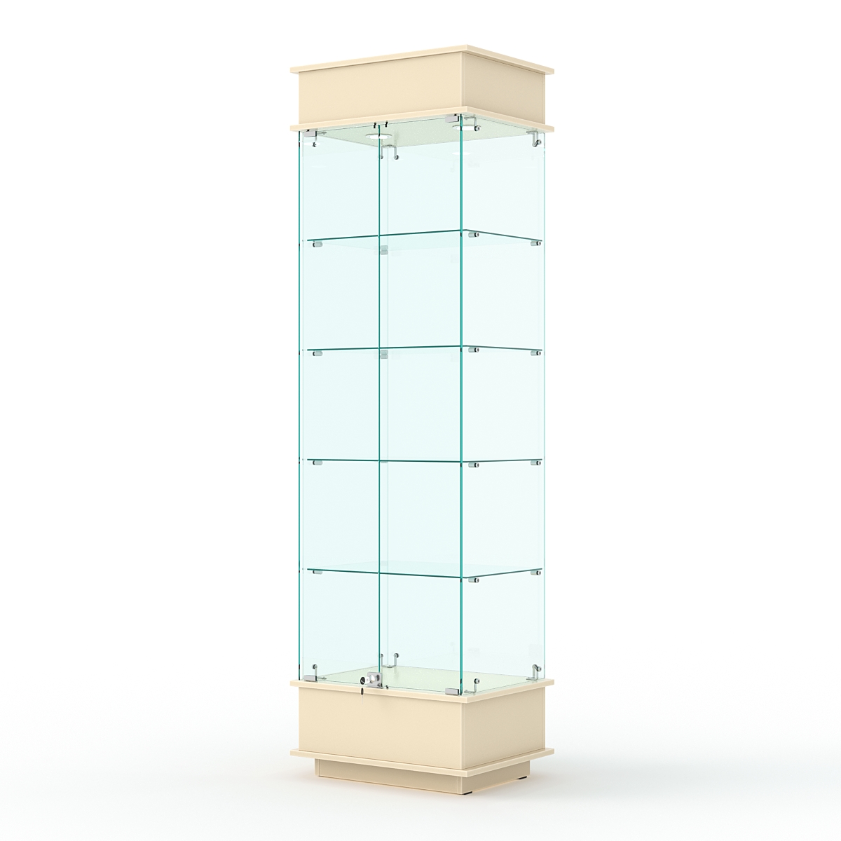 Витрина ФАНТАЗИЯ №2-1 (задняя стенка - стекло), Крем Вайс