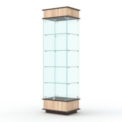 Витрина ФАНТАЗИЯ №2-1 (задняя стенка - стекло), Дуб Сонома + Дуб Венге